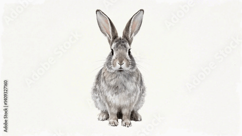 Dappled dawn rabbit isolated watercolor vector illustration svg