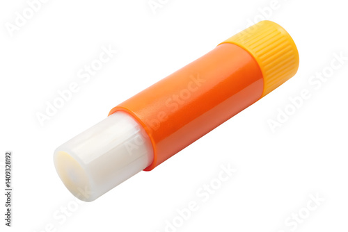 Craft glue stick for kids isolated on transparent background.