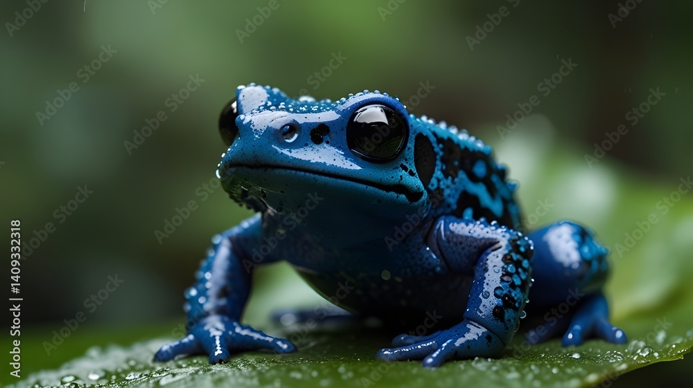 Obraz premium blue frog on a tree