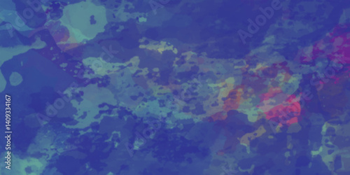 Wallpaper Mural blue and green abstract fractal background 3d rendering illustration. Art wallpaper. Digital canvas. Painted texture. Multicolor brush strokes. marbled grunge and gradient blue green colors . Torontodigital.ca