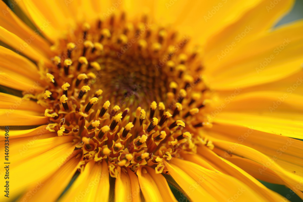 Close-up of vibrant yellow sunflower blooming in summer garden Close-up of vibrant yellow sunflower blooming in summer garden