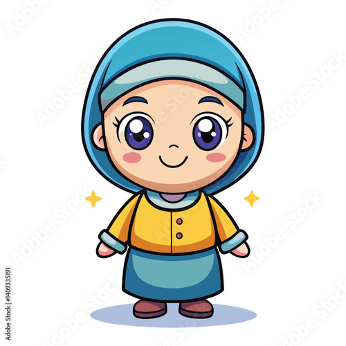 Cartoon girl in hijab (1)