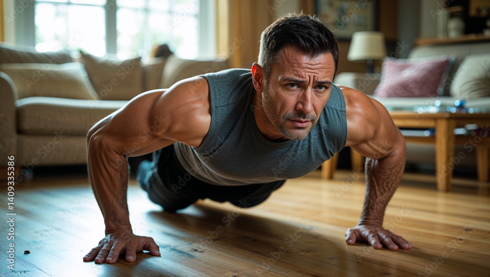 Fototapeta premium Focused Morning Workout