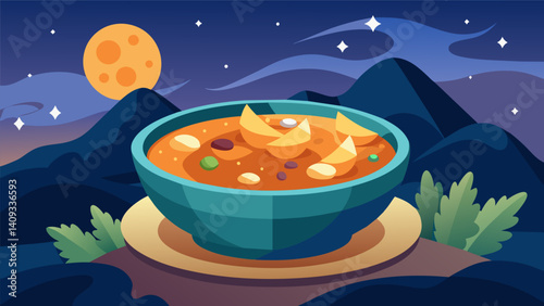 Locro is the perfect meal for a chilly evening warming the body and soul with its hearty and comforting flavors.. Vector illustration