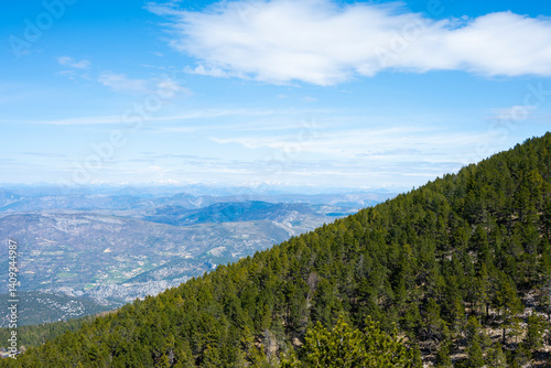mountain landscape with blue sky Mount Ventoux
