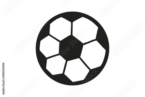 Classic Soccer Ball Icon: Minimalist Sports Symbol