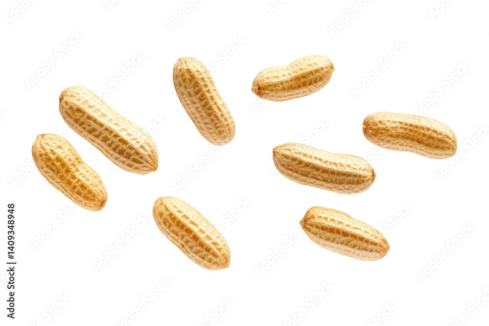 Whole Peanuts Arranged on a Transparent Background for Culinary Presentation and Snack Preparation Whole Peanuts Arranged on a Transparent Background for Culinary Presentation and Snack Preparation