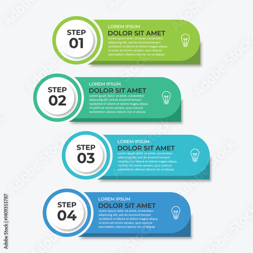 Vector Infographic label design template with icons and 4 options or steps.