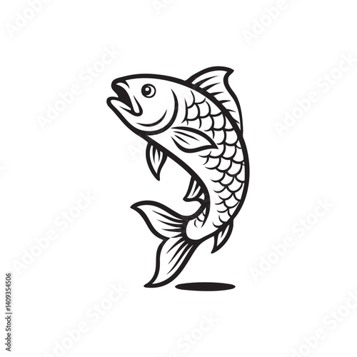 vector illustration of a fish