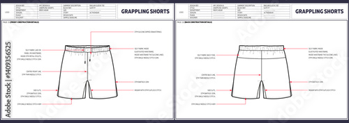 Shorts Technical Fashion Design Tech Pack