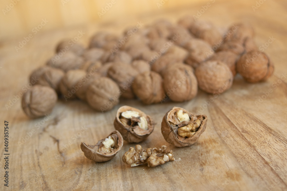 walnut kernels with walnuts in shell walnut kernels with walnuts in shell