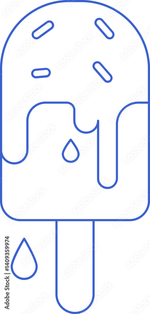 Linear ice pop icon