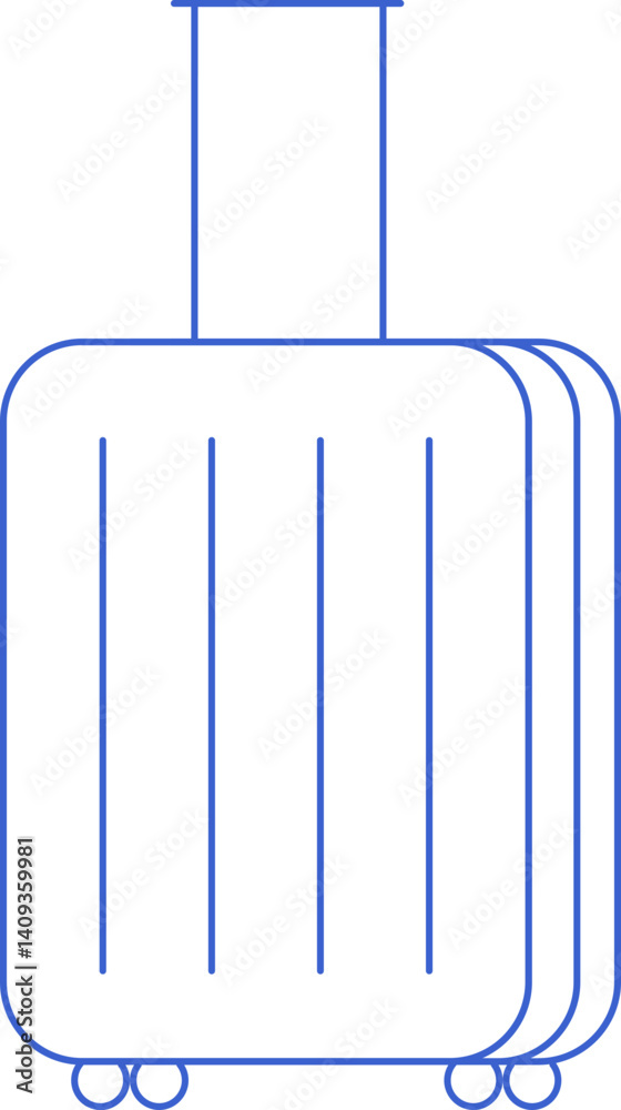 Linear suitcase icon