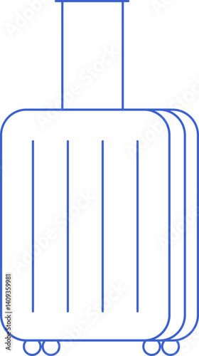 Obraz na płótnie Linear suitcase icon w salonie