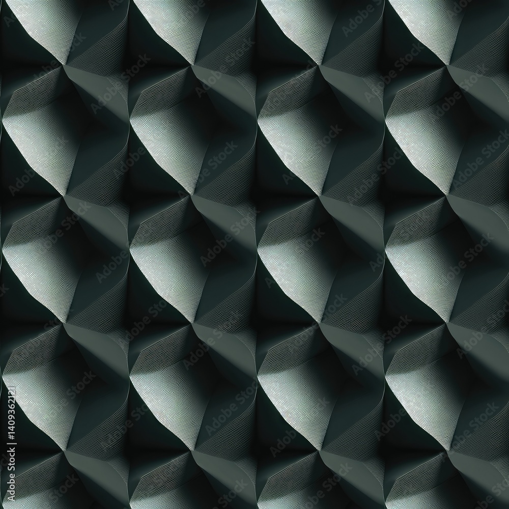Obraz premium Dark Teal Geometric Textile: A Subtle, Textured Pattern