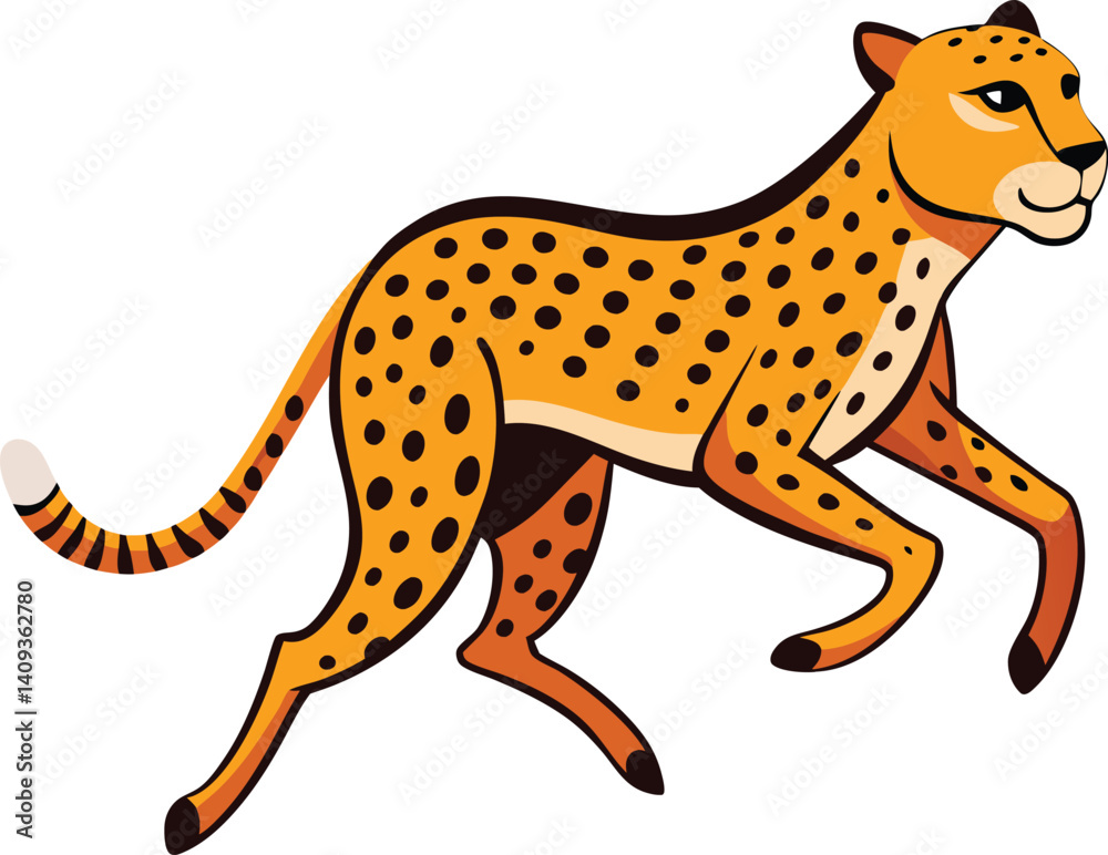 Fototapeta premium Cheetah running pose