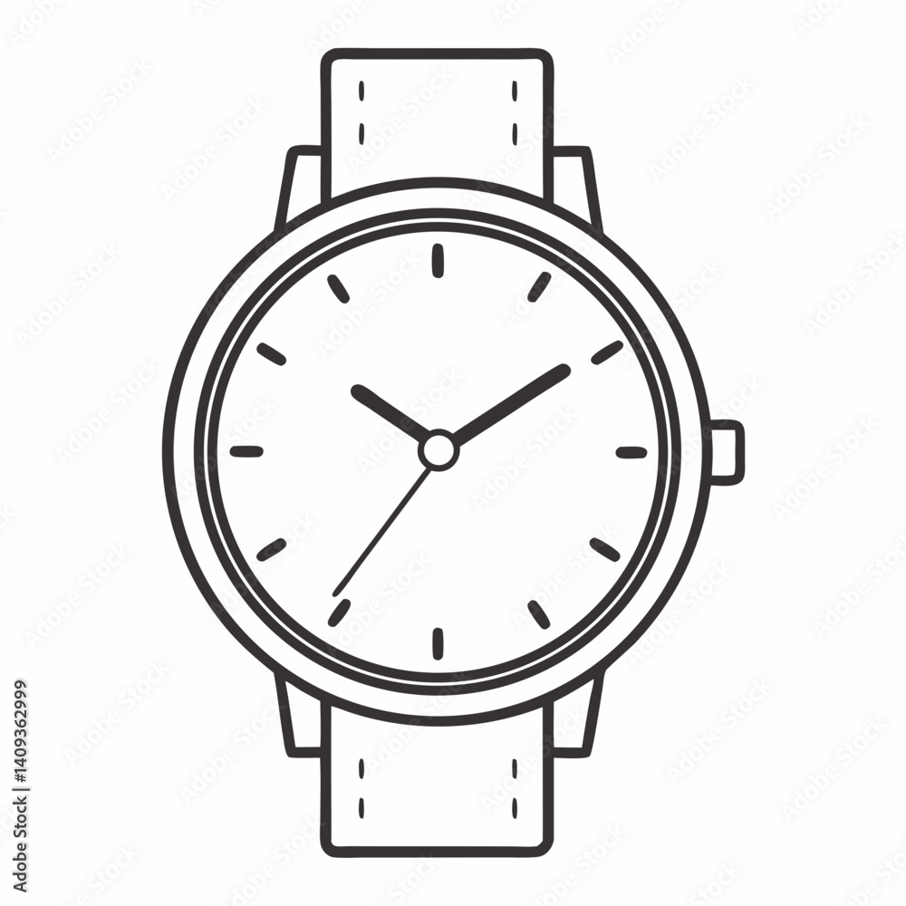 vector illustration of a wristwatch vector illustration of a wristwatch