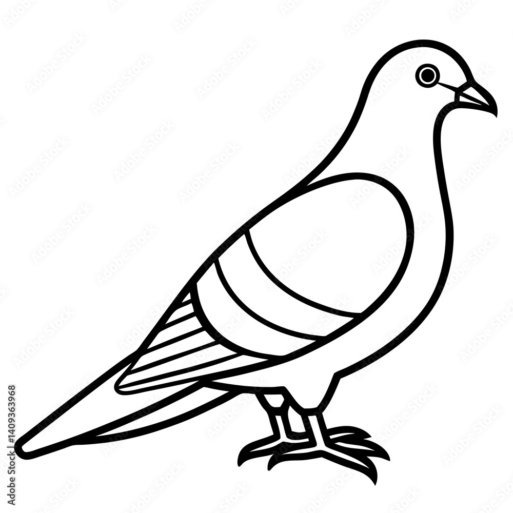 Obraz premium vector illustration of a dove
