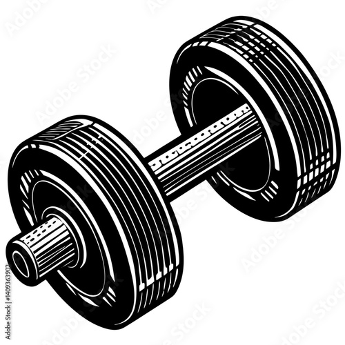 dumbbell isolated on white