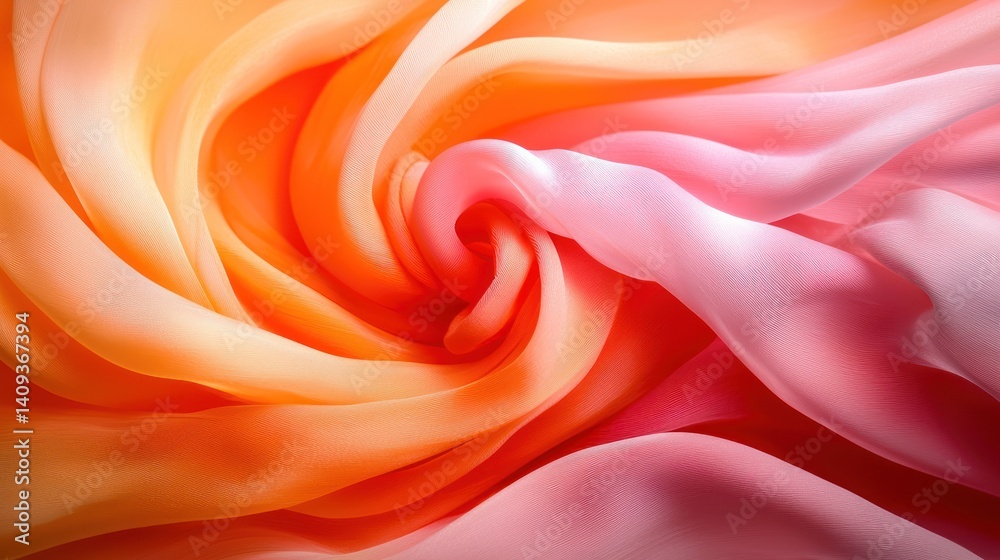Obraz premium Swirling ombre silk fabric texture