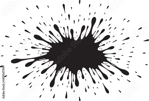 Ink Splatter Burst Vector Bundle
