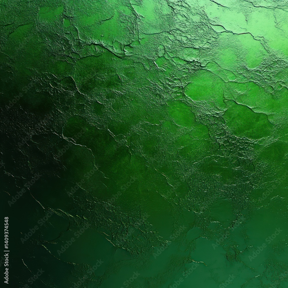 Fototapeta premium Abstract Green Texture Impressionist Style Soft Lighting Smooth Gradient Composition Rich Textures