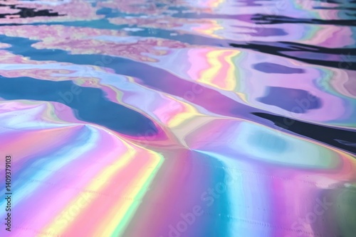 Wallpaper Mural Colorful reflections on water surface outdoor pool abstract photography tranquil environment close-up view visual harmony Torontodigital.ca