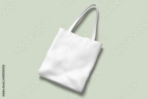 Realistic blank tote bag illustration for mockup