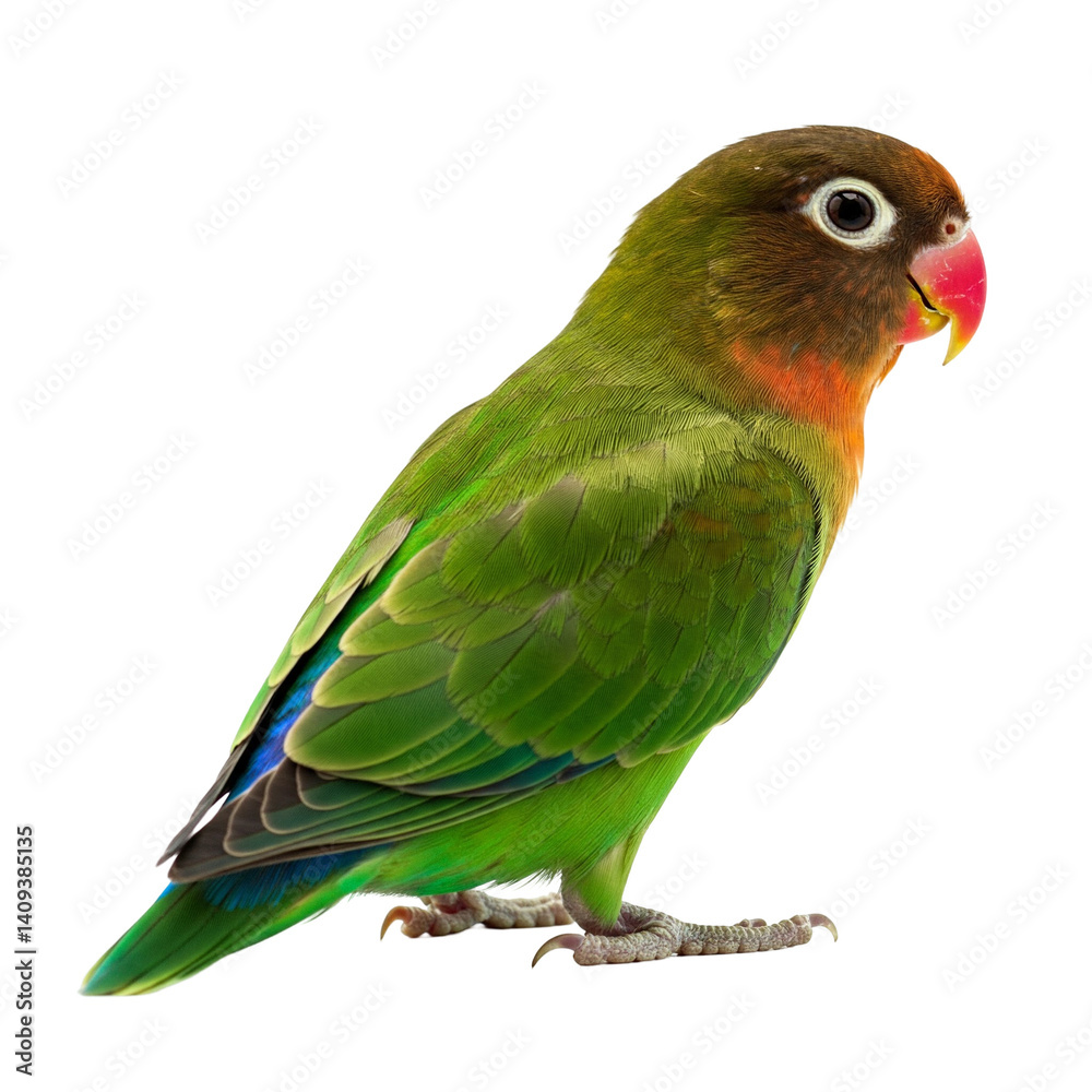 Fototapeta premium red parrot isolated on white