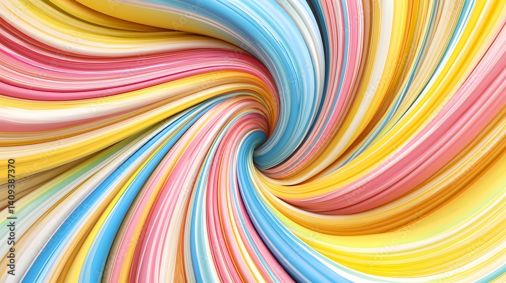 Swirling Colorful Abstract Composition with Fluid Stripes and Vibrant Tones Swirling Colorful Abstract Composition with Fluid Stripes and Vibrant Tones