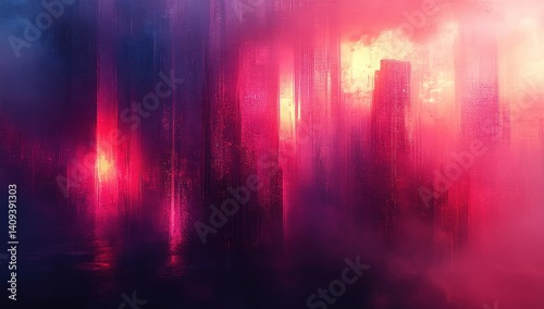 Abstract Neon Digital Art Wallpaper Modern Retro Pattern Design Energy Graphic Background