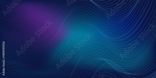 Fototapeta Naklejka Na Ścianę i Meble -  Abstract light point Hi-tech digital technology concept. High tech computer illustration with purple and dark blue modern simple abstract