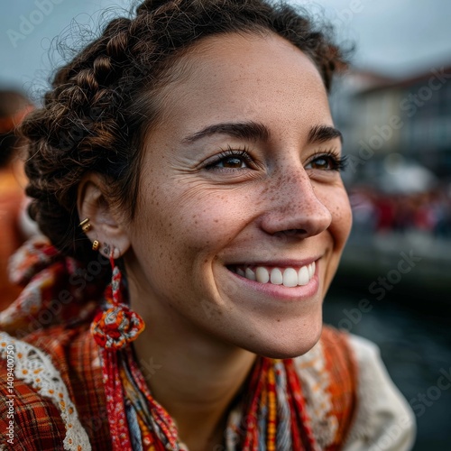 Woman in Traditional Viana do Castelo Dress for Senhora da Agonia Celebration