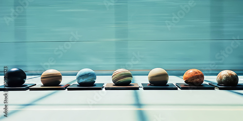 A Dreamy Blurry Photo of a Museum Displaying a Beautifully Designed World Balls, Blending Art and Geography in Soft Focus to Create a Magical Atmosphere Full of Wonder, Culture, and Global Imagination