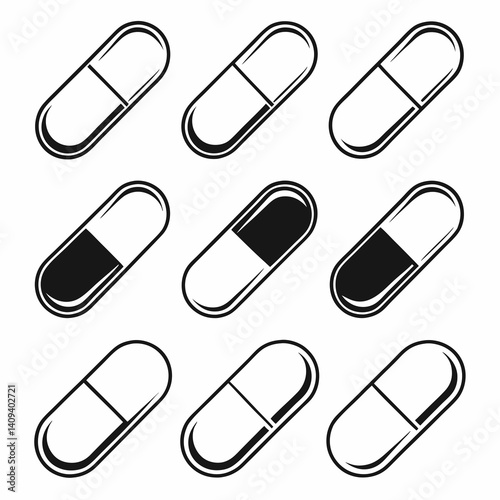 vector icon of pill