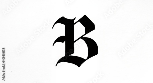 Black gothic letter b design element