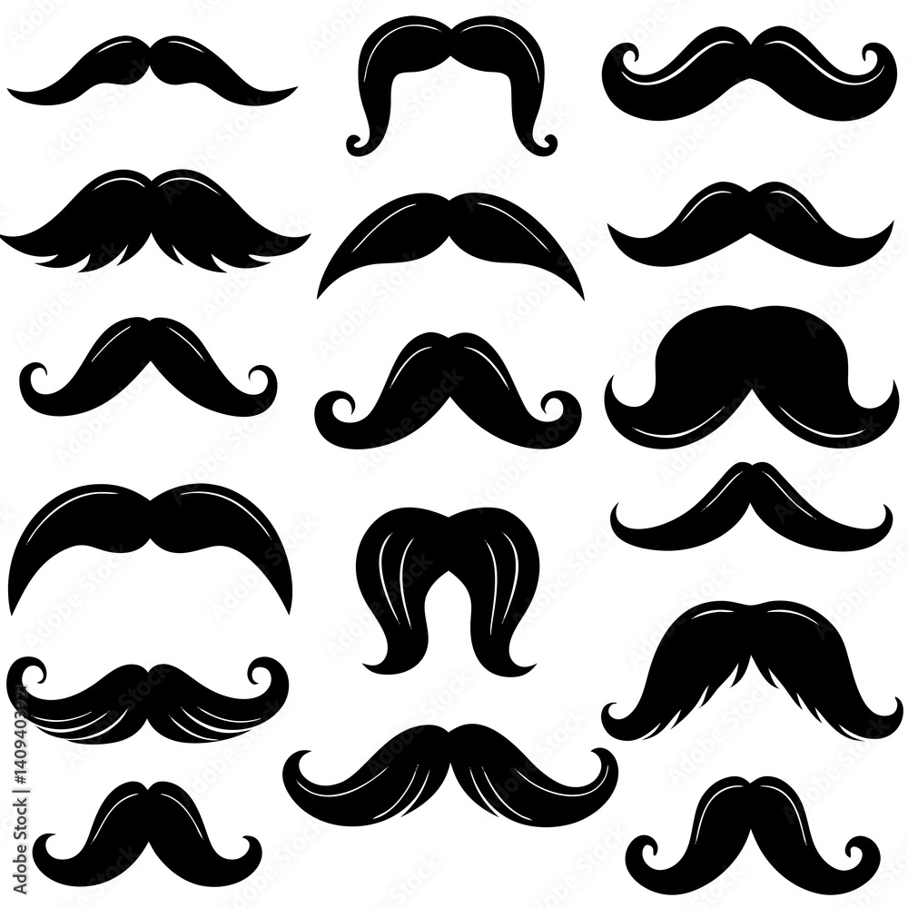 seamless background with mustache