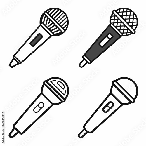 microphone icon vector illustration