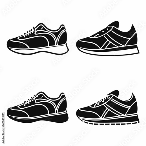 sport shoes vector illustration