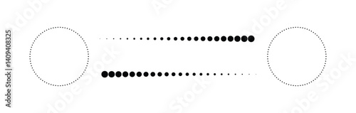 Dotted Circle. black dot round circle vector illustration