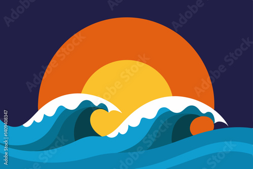 vector illustration of a mountain landscape