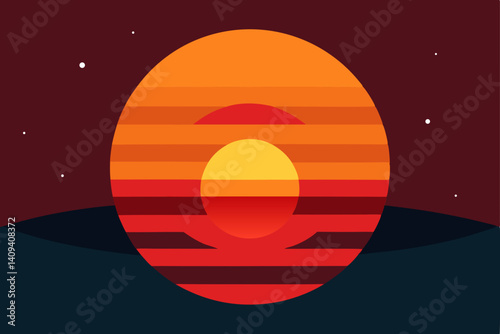 abstract background with the sun