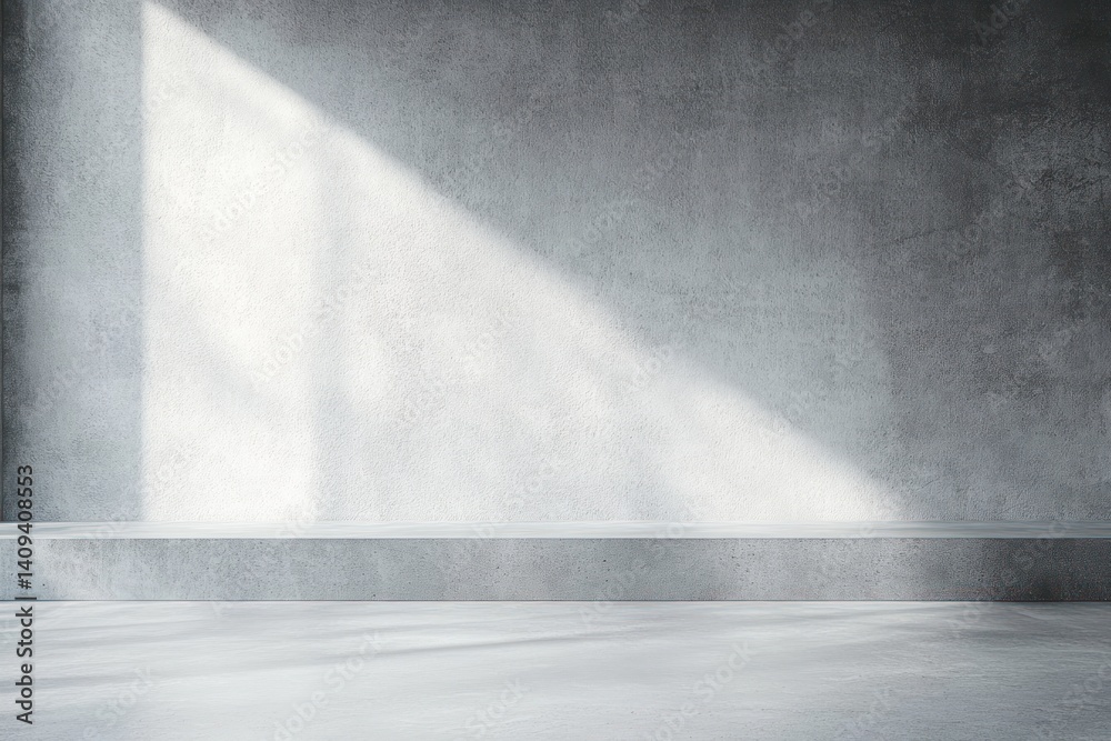 Minimalist Gray Concrete Texture Backdrop for Product Display with Soft Diffused Lighting and Central Composition