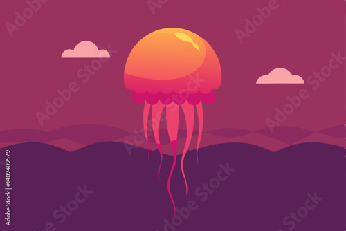 jellyfish on the sky