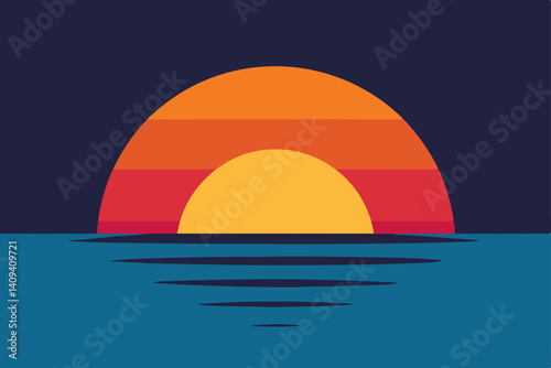 sunset over the sea