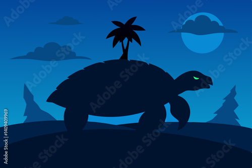 turtle on the sea