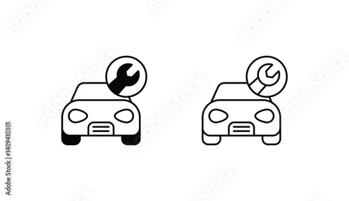 Car Repair icon design with white background stock illustration