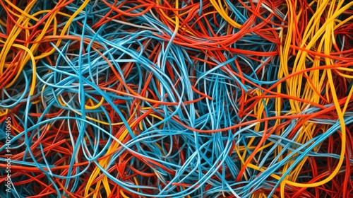Wallpaper Mural Tangled mass of colorful wires and cables. Torontodigital.ca