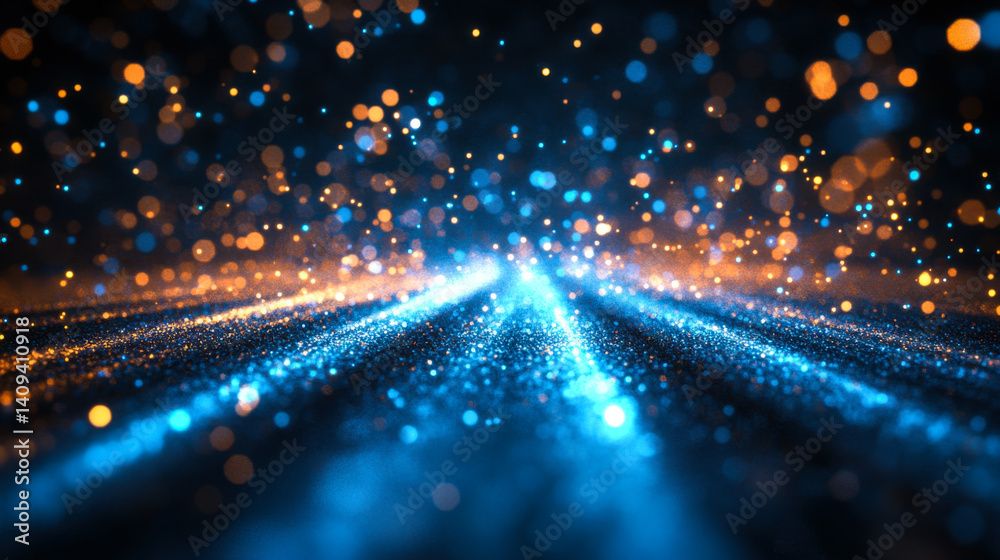 Stunning display of vibrant lights creating a mesmerizing abstract background in a cosmic setting