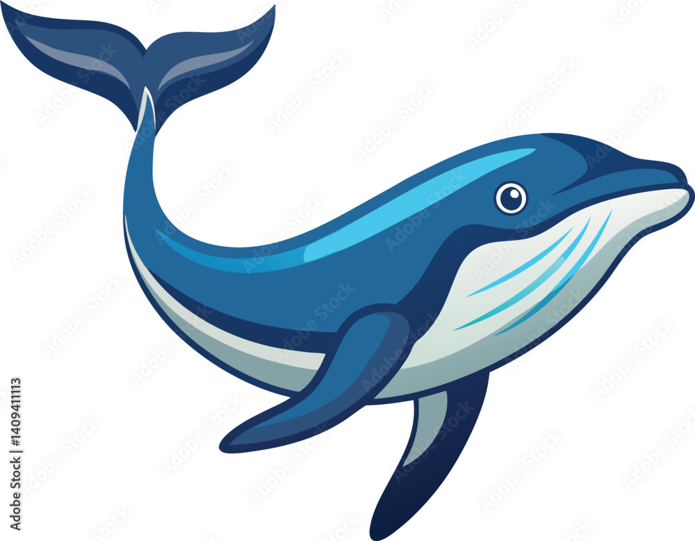 Naklejka premium Whale jumping